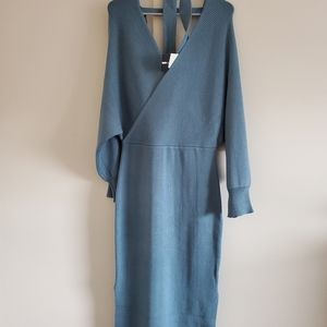 NWT Blue Sweater Dress STRETCHY
